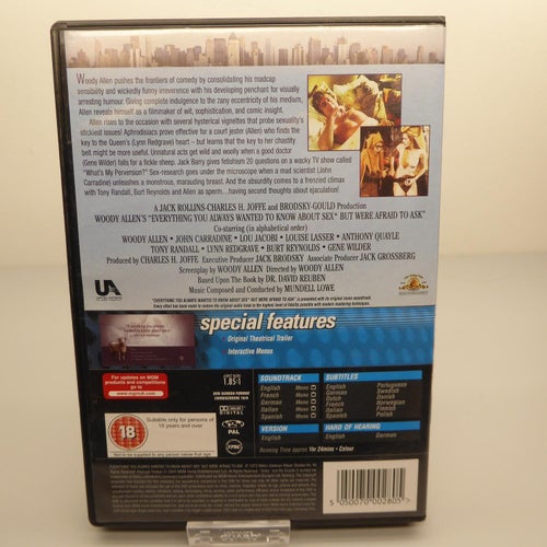 Woody Allan - Everything you always.-Region 2, DVD-film, Svensk text, Fint skick