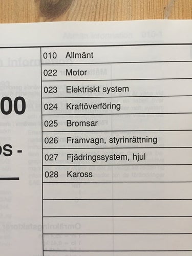 Verkstadshandbok - Saab 9000 - Tekniska Data - M1985-1993