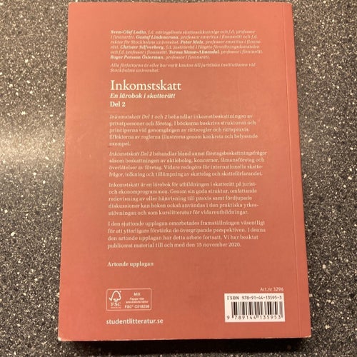 Inkomstskatt Del 2 av Sven-Olof Lodin, Gustaf Lindencrona, Peter Melz, Christer