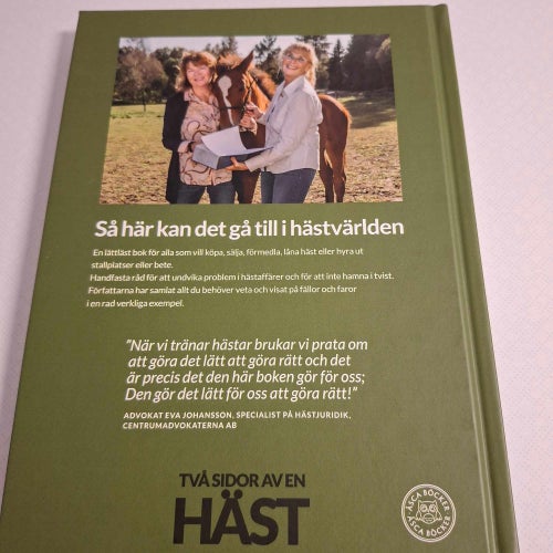 Två sidor av en häst (2021) hästjuridik köpa sälja tips & råd mm.