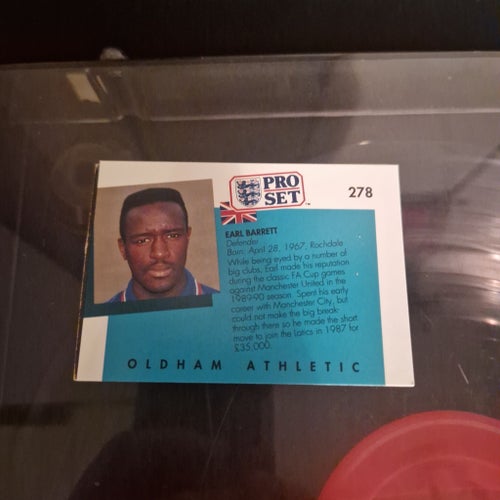 Earl Barrett Oldham - Pro Set Fotbollskort