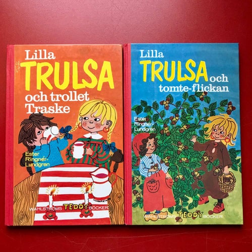 LILLA TRULSA OCH TROLLET TRASKE + LILLA TRULSA OCH TOMTEFLICKAN TEDDY böcker