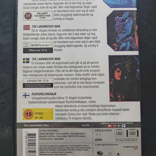 Gräsklipparmannen Lawnmover Man (1992) - Pierce Brosnan - DVD