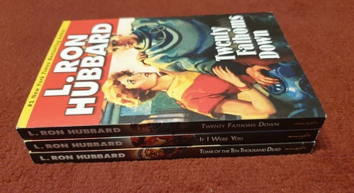 L. Ron Hubbard 3 böcker - mycket fina utgåvor - Äventyr Sci-fy.