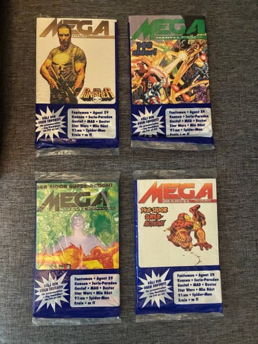 Mega Marvel serietidningar obruten förpackningar ej öppnade