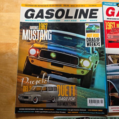 GASOLINE - Muskelbilar Kustom Hot rod Bike Race ~ 3 tidningar