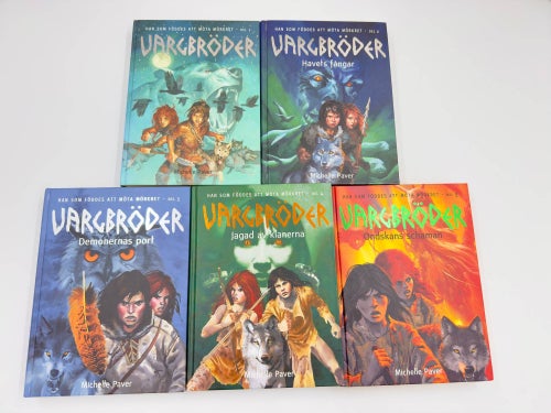 Vargbröder del 1-5 av Michelle Paver inbundna böcker Semic [bok 1 2 3 4 5]