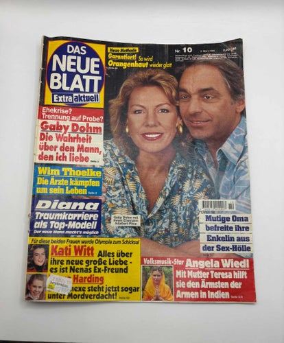 Das Neue Blatt Nr. 10 – 2 mars 1994 Diana Kati Witt Gaby Dohm