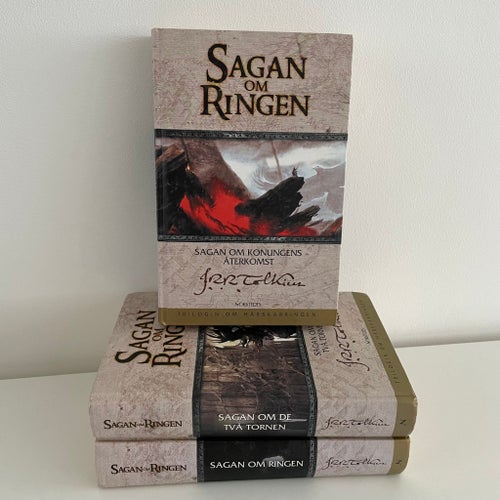 Sagan om Ringen trilogin av J.R.R. Tolkien - Inbunden