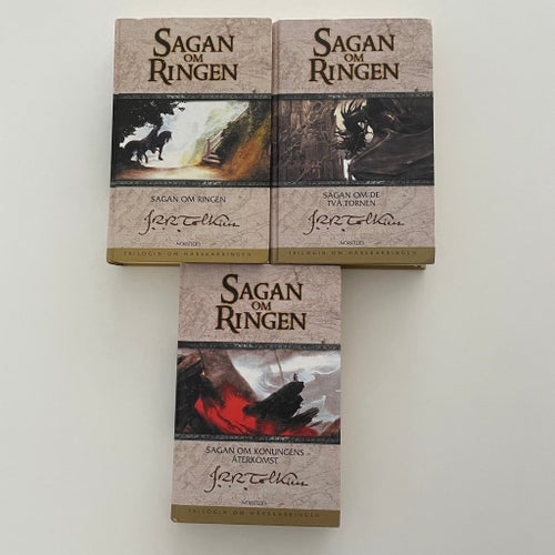 Sagan om Ringen trilogin av J.R.R. Tolkien - Inbunden