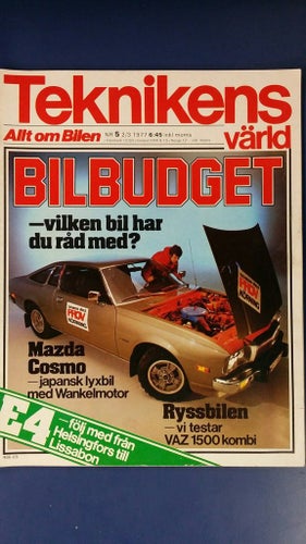 Teknikens Värld nr 5 1977: VAZ 1500 Kombi, Mazda Cosmo RX-5, VW 40 år