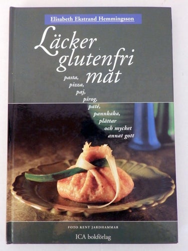 Bok: Läcker glutenfri mat, Ekstrand Hemmingsson, 1996, pasta pizza paj pannkaka