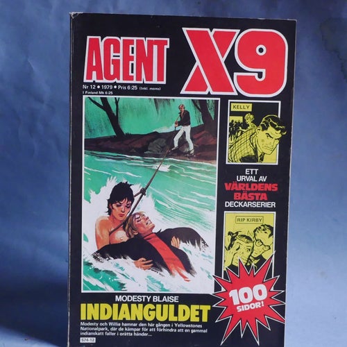 Agent X9 nr 12, 1979 Modesty Blaise: Indianguldet, Rip Kirby mm