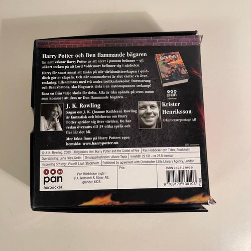 Ljudbok på CD - JK Rowling - Harry Potter och den flammande bägaren.