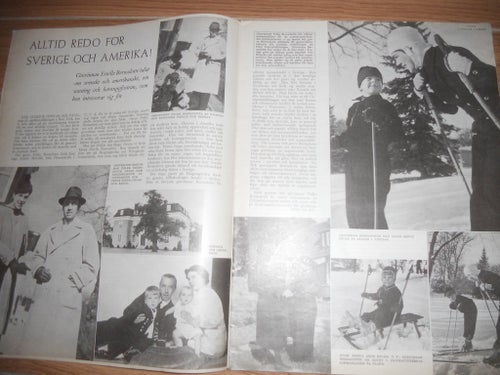 Idun nr14 1938 Folke Bernadotte & Estelle Bernadotte, Vadstena knyppling