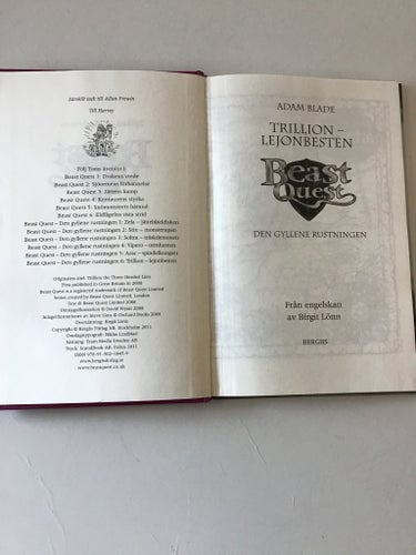 Trillion Lejonbesten av Adam Blade, 2011