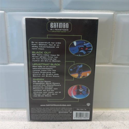 Batman In i Framtiden Urvattnat Bläck VHS