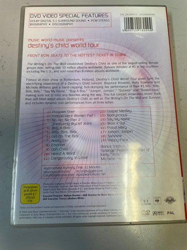 Dvd - Destinys Child - World tour