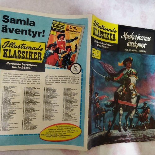 Illustrerade Klassiker nr 102 Musketörernas återkomst av A. Dumas. Fine