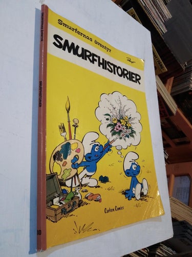 Smurfernas äventyr Peyo Smurfhistorier 1:a upplagan. Very Fine