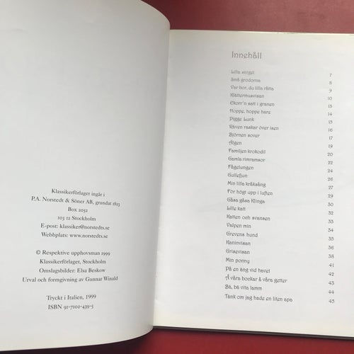 DJURVISOR FÖR ALLA BARN med ackordanalyser och grepptabeller Gunnar Winald 1999