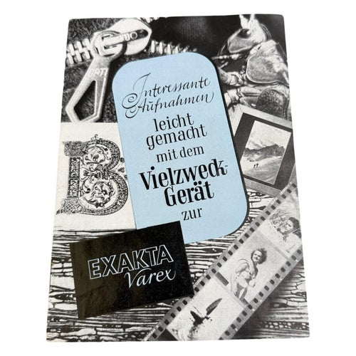 Exakta Varex Instruktionsbok Vielzweck-Gerät Vintage Kamera Manual Tysk