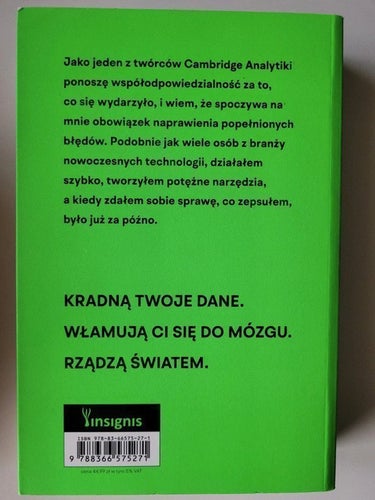 Mindf*ck: Cambridge Analytica, polskspråkigt bok.