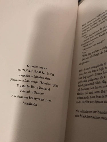 FIGURER I ETT LANDSKAP Barry England 1970
