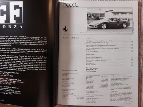 Cavallino 1988 no 47 Ferrari tidning