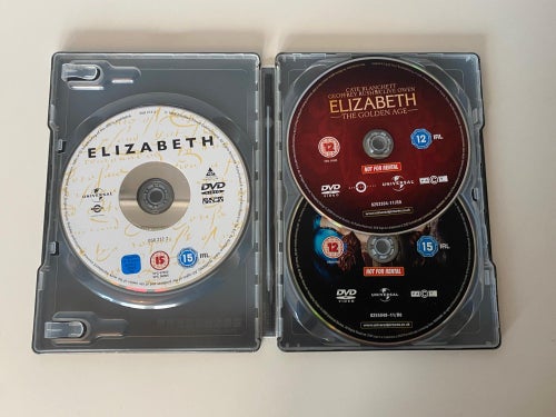 Elisabeth I / Elisabeth II / The other Boleyn girl - engelsk text - plåtbox
