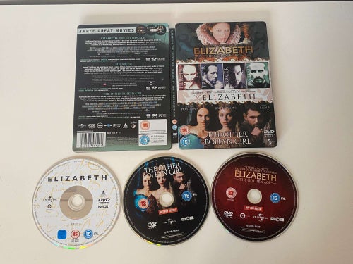 Elisabeth I / Elisabeth II / The other Boleyn girl - engelsk text - plåtbox