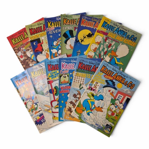 Kalle Anka & Co Serietidningar - 12 st 1987-1988
