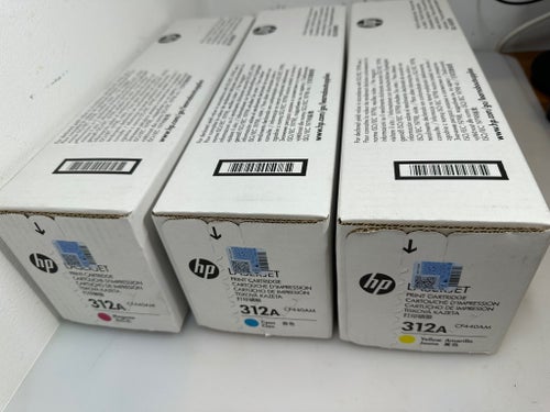 HP LaserJet Toner CF440AM, 312A (Cyan, Magenta, Yellow) 3-pack Cyan/Magenta/Gul