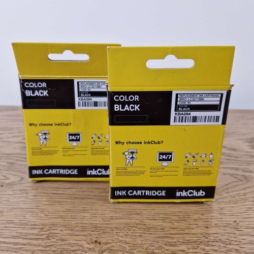 InkClub Color Black Ink Cartridges KBA094 Replaces Brother LC3213BK Lot 2