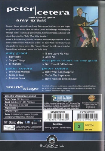 Peter Cetera with Special Guest Amy Grant 2004 DVD