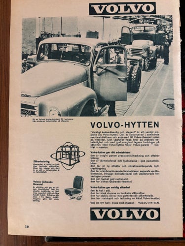 Volvo hytten lasbilar 1962 annons