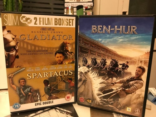 Gladiator & Spartacus 2 Film Boxset och Ben-Hur