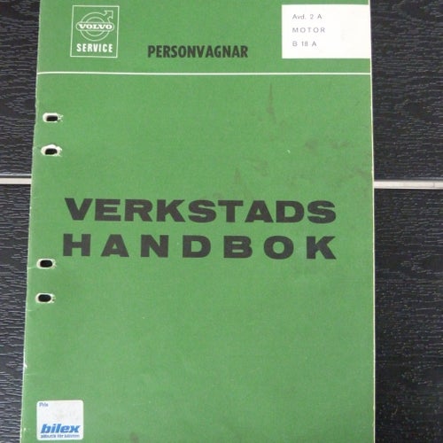VERKSTADS HANDBOK MOTOR B 18 A