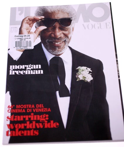 L'Uomo Vogue Italia men's magazine-No.403-September 2009-Morgan Freeman-NEW