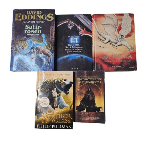 Fantasy & sci-fi bokpaket Eddings Pullman E.T. Ylvania