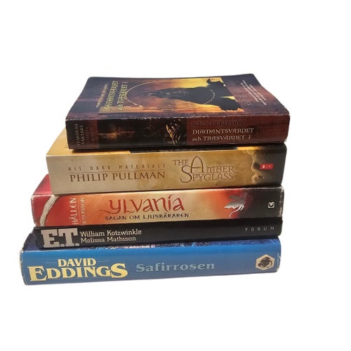 Fantasy & sci-fi bokpaket Eddings Pullman E.T. Ylvania