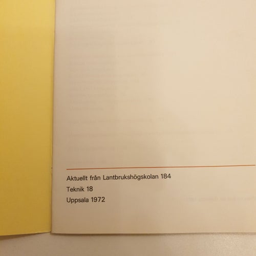 Att köpa mekanisk utgödsling av Sture Larsson, 1972
