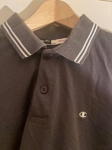 Champion grå pikétröja, storlek MEDIUM