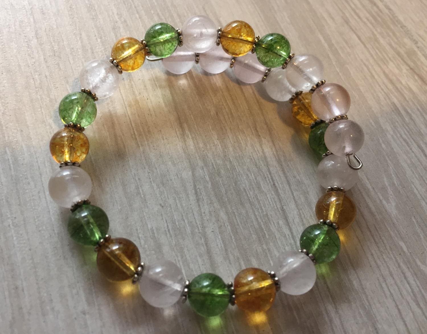 Rosa Armband Med P rlor I Rosenkvarts Halv dels 414426790 K p P 
