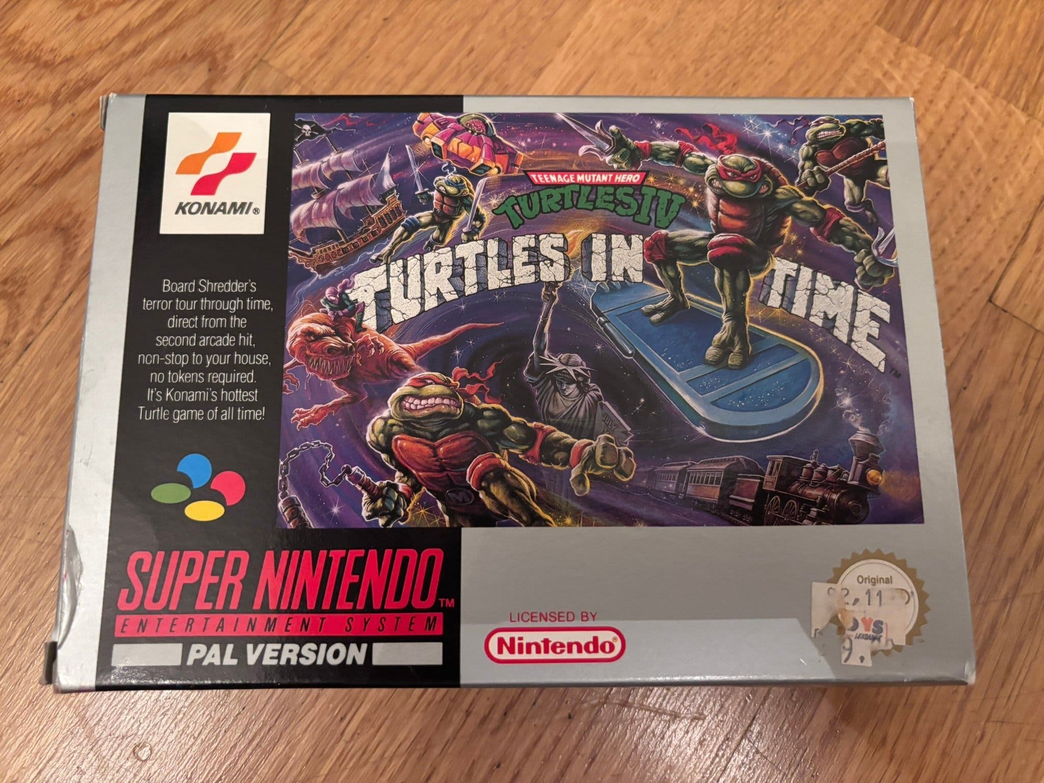 Teenage Mutant Hero Turtles IV: Turtles in Time SNES-Spiel in OVP