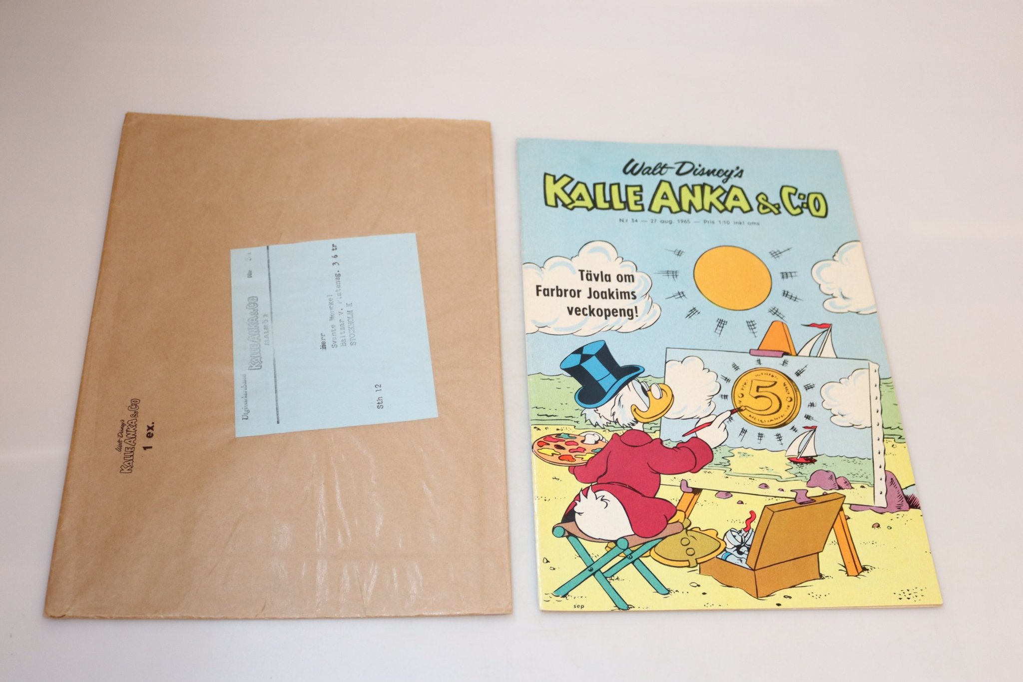 Kalle Anka & C:o nr 34 1965 med prenumerations .. | Köp på Tradera ...