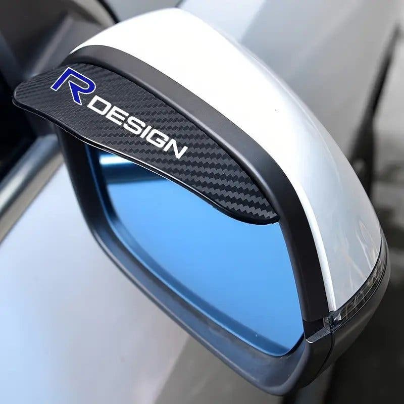 Cubiertas de espejo R-DESIGN con patrón de carbono para Volvo, juego de 2