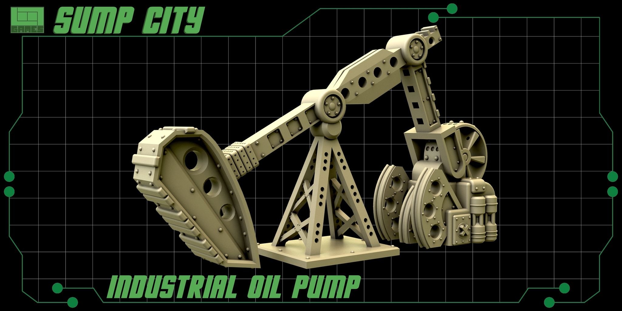 Industrial Oil Pump | modell figurspel sci fi zombie