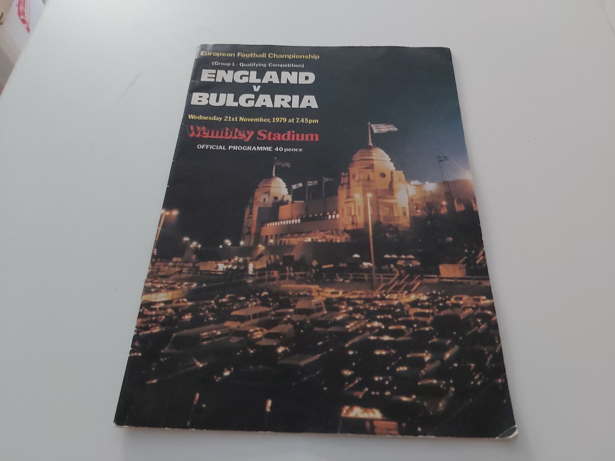 PROGRAM FOTBOLL EM KVAL ENGLAND BULGARIEN 1979 ...