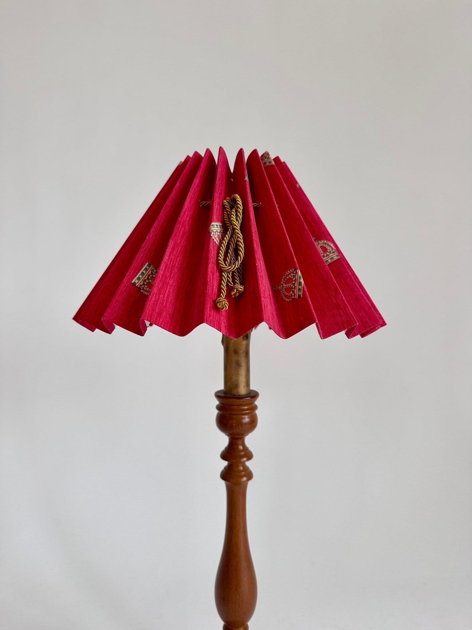 Retro Lampskärm Vintage Röd | Köp på Tradera (700217944)